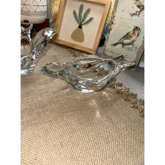Vintage Princess House Crystal Bird Candy Dish Bundle Set Lot Home Accent Decor - Picture 9 of 11